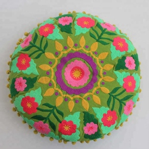 Luxueux automne 2022 Collection de designer indien coussin brodé portable siège de méditation de sol décoratif - Product Image 1