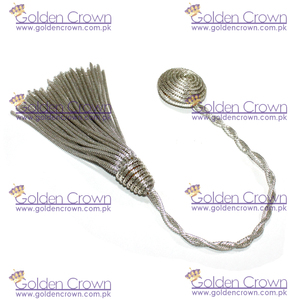 Gland de lingot d'argent pour vêtements Doctorat décoratif en soie polyester avec perle métallique Tam Graduation Tassel pour vêtements - Product Image 5