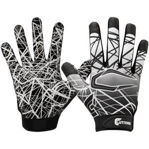 Gants de récepteur de football américain pour jeunes sur mesure uniformes de sublimation poignées en cuir légères et respirantes personnalisables - Product Image 1