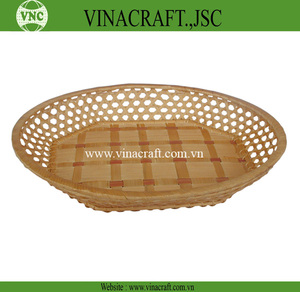 Estante de frutas de cocina de bambú decorado con flores pintadas a mano, técnica afilada, producto artesanal de Bambú - Product Image 5