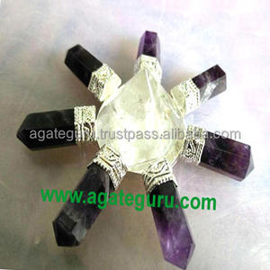 Generador de piedras preciosas de amatista hecho a mano herramienta de meditación Premium - Product Image 1