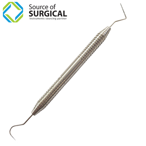 Escalador Dental Manual, base de instrumento de acero inoxidable Hallow de doble extremo para uso quirúrgico, excavadora de acero inoxidable, escala Dental - Product Image 3