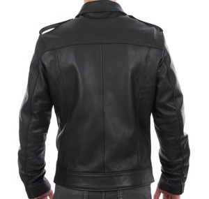 Urban Edge Classic Leather Jacket Coat Hombres PU Ligero Rider Prendas de abrigo para la temporada de primavera y City Street Fashion - Product Image 6