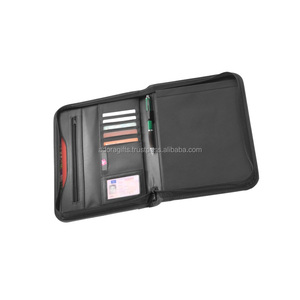 Executive A4 Leather Conference <b>Folder</b> for Promotional Use PU Leather <b>File</b> <b>Folders</b> with Pocket Pattern for Document Storage - Product Image 1