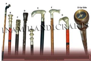 Bastones de madera con perilla de latón y mango de derby, bastón para caminar para ancianos, Canes de madera con perilla de latón y derby - Product Image 2