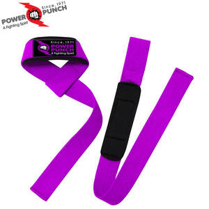 Sangles de levage pour l'haltérophilie, paire de 21 pouces. Bracelets de poignet en coton pour hommes et femmes avec rembourrage en néoprène, bandages de poignet pour la musculation - Product Image 1