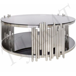 Mesa de centro superior de cristal para sala de estar, mueble de lujo de METAL, superventas - Product Image 3