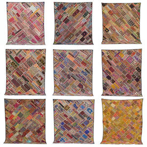 Huge Banjara Hand Embroidered Tapestry, Large Handmade Boho Patchwork Bedcover, Gypsy Wall Hanging - Product Image 6