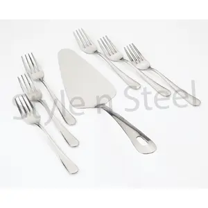 Pizza Cake Dessert Cake Server Met Vork 7 Stuks Set Rvs Cake Spatel Cutter Server Dessert Slicer Taartserver Voor Taart