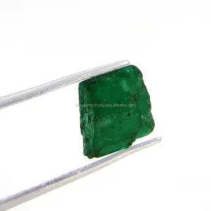 Değerli mücevher taşları IG9921 çarpıcı Birthstone! Doğal kolombiya zümrüt kaba serbest Form 7x6mm 2.70 Cts Ishu taşlar