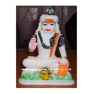 สวยหินอ่อนสีขาวบาลพระอิศวรรูปปั้น - Product Image 1