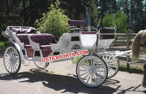 Carruaje de Caballos Victoria de Dos Plazas, Tamaño Personalizado, Metal y Madera, Decoración para Bodas y Eventos, Último Modelo - Product Image 6