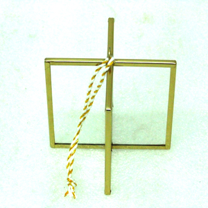 Adorno decorativo colgante de Navidad, forma redonda de Metal dorado, oferta - Product Image 6