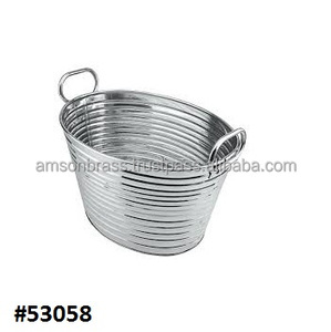 Le plus populaire Seau à vin profond de forme ovale Seau à glace de haute qualité Fabricant de refroidisseur de vin en relief - Product Image 1