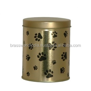 Urna de metal para mascotas de estilo americano de Brassworld India Funeral Supplies - Product Image 1