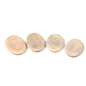 Best <b>Worry</b> <b>Stone</b> Cream Moonstone Agate Carved Engraved Feng Shui Art & Collectible by Rozrin Crystals - Product Image 1