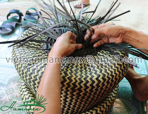 Cesta de paja natural ecológica personalizada para decoración del hogar y almacenamiento de ropa, solución de almacenamiento única - Product Image 4