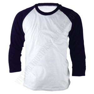 เสื้อยืดเบสบอลแขนสามส่วนผู้ชายไซส์ US แบบสั่งทำพิเศษ ผ้าเจอร์ซีย์เร็กแลนสีพื้น สำหรับฤดูใบไม้ร่วง แห้งเร็ว ทรงปกติ - Product Image 6
