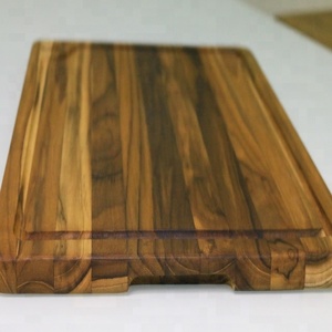 Planche à découper en bois de teck massif avec poignée trouée Planche à découper en bois d'acacia du Vietnam Planches à découper en teck Teck réversible - Product Image 1