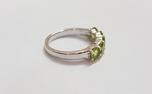 Anillo de plata 925 para mujer al por mayor con incrustaciones de peridoto diamante perla rodio plateado para compromiso boda fiesta aniversario regalo - Product Image 3
