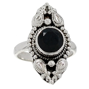 Superbes bagues en argent sterling 925 avec pierre précieuse onyx noir, style vintage, unisexe, fabrication artisanale, fournisseur en gros de bijoux ODM OEM - Product Image 1
