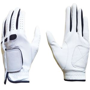 Gants de golf en cuir de cabretta blanc véritable modèle 02 avec logo personnalisé par BR Corporation Indonésie - Product Image 1