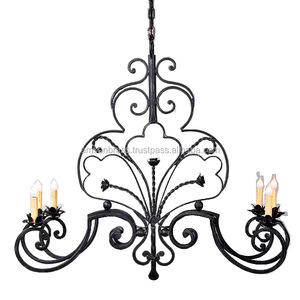 Lustre en métal pour salon, décoration intérieure, réglable, vintage, lumière de bougie - Product Image 3