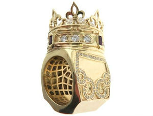 4.00 Carat 100% Natural Diamond Prong Royal <b>Crown</b> Ring in Yellow Gold,hip Hop Rings for Men - Product Image 5
