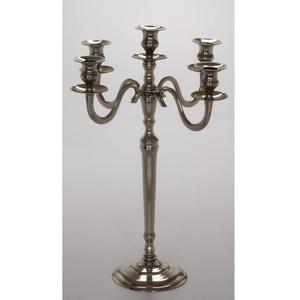 Wholesale <b>Cheap</b> Candelabra 5 Arm Silver Plated Shiny Aluminum Candelabras Wedding Candelabra Metal Candlestick <b>Candle</b> Holder - Product Image 2