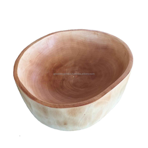 Cuenco de madera para ensalada con servidor, cuencos de madera para servir, artículos de vajilla de madera, ensaladera, cuenco de madera único para ensalada - Product Image 2