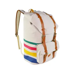 Mochila de lona para escuela y universidad al aire libre impermeable 30-40L de capacidad Color caramelo Unisex hecho en Vietnam - Product Image 1