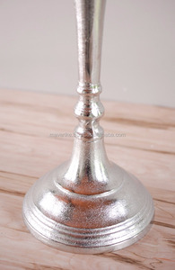 เชิงเทียน5แขนโลหะสีเงินหรูหราสำหรับงานแต่งงานและงานเลี้ยงอาหารค่ำของตกแต่งบ้านเชิงเทียน - Product Image 4