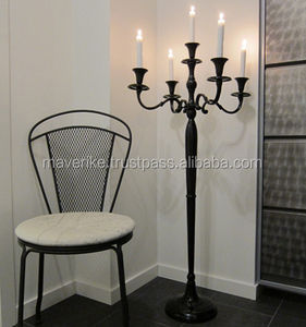 Lo último en candelabros decorativos negros de 5 brazos, pieza central para mesa, boda, cena, fiesta, decoración, candelabros de suelo - Product Image 1