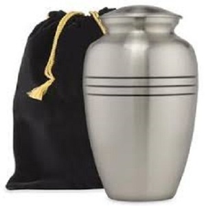 Urna funeraria de peltre de latón, urna de cremación de Metal con acabado esmaltado brillante, urna de adulto hecha a mano con acabado de Color personalizado - Product Image 1