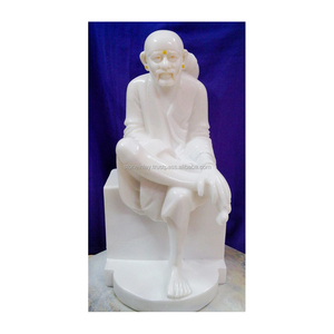 Sitting Sai Baba Marble Statue - Product Image 1