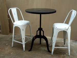 โต๊ะทานอาหารไม้เนื้อแข็งสไตล์อุตสาหกรรมที่ทันสมัยสำหรับบ้านหรือเฟอร์นิเจอร์สำนักงาน - Product Image 3