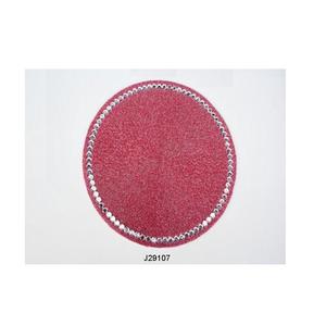 Sous-verres ronds en verre rouge à la mode avec des motifs de style diamant Disponibles en plus de couleurs et de motifs Sous-verres en perles - Product Image 5