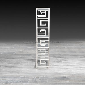KENZO Stylish <b>Shelf</b> Features Six clear Glass <b>Shelves</b> with Silver Brushed Stainless-steel Frame. - Product Image 4