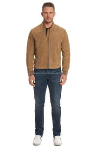 Blouson aviateur en cuir de fourrure de vache et de mouton 100% unisexe grande taille respirant fermeture à glissière en coton rempli pour la saison hiver/printemps - Product Image 3