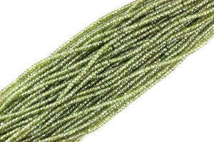16 "de largo 1 filamento Natural verde oliva oscuro de piedras preciosas de circón Rondelle cuentas pulsera de la joyería de pendiente de collar - Product Image 3