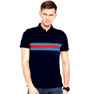 Polo Deportivo de Tres Colores con Bloques de Color de Diseño Nuevo y Alta Calidad, 100% Algodón - Product Image 2