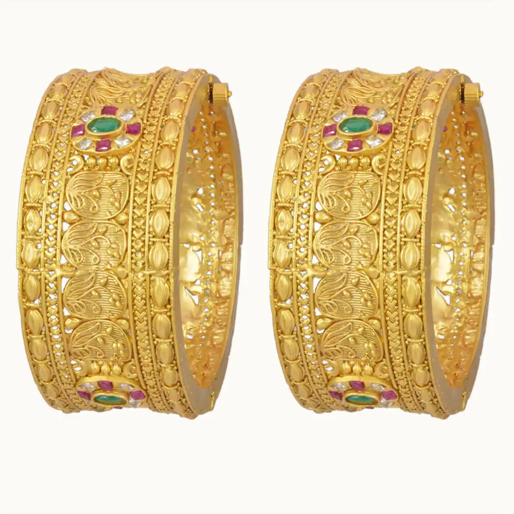 Chapado en oro de joyería de moda y brazaletes chapados en oro al por mayor de joyería chapado en oro en Chennai Mumbai Kolkata