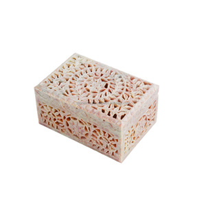 Caja de joyería tallada a mano, piedra Natural exclusiva - Product Image 1