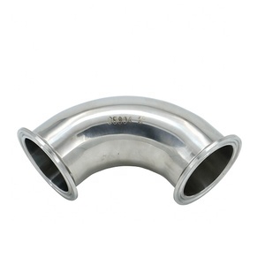 Promoción 50,8mm SS304 Acero inoxidable sanitario higiénico grado alimenticio 90 ° virola curva de codo largo con espejo externo e interno - Product Image 4