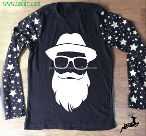 Men's Slim Fit Long Sleeve Slub Cotton T-Shirt Hotsale OEM/ODM Wholesale Blank Design Organic Curve Hem Embroidery Jersey <b>Fabric</b> - Product Image 2