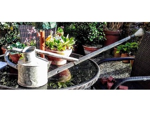 DECOR RUSTIC GALVANIZED WATER CAN IRON HOME & GARDEN GALVANIZED RUSTIC WATER CAN GARDEN DECOR METAL WATER CAN - Product Image 6