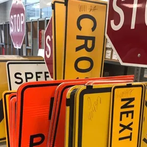 Factory Direct Customized Warning Aluminum Metal Road Street Signs With Reflective Sheeting Roadway Safety Traffic Signs