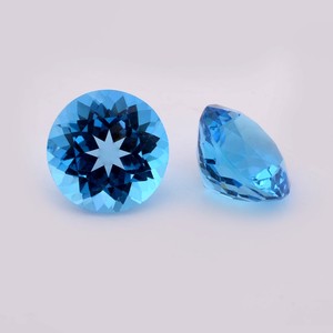 สำหรับอัญมณีทรงรีทรงรีทรงรีทรงกลมบุษราคัมสีฟ้าสวิส - Product Image 1