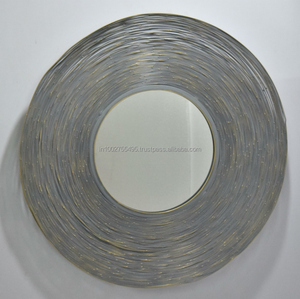 กระจกแขวนทรงกลมสไตล์เอเชียนเซน IHA ทำจากเหล็กและกระจก สำหรับตกแต่งผนังห้องนอนและห้องน้ำ - Product Image 2