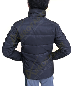 Men's Quilted Puffer Jacket 100% Polyester Wool-<b>Lined</b> Breathable Eco-Friendly - Product Image 3